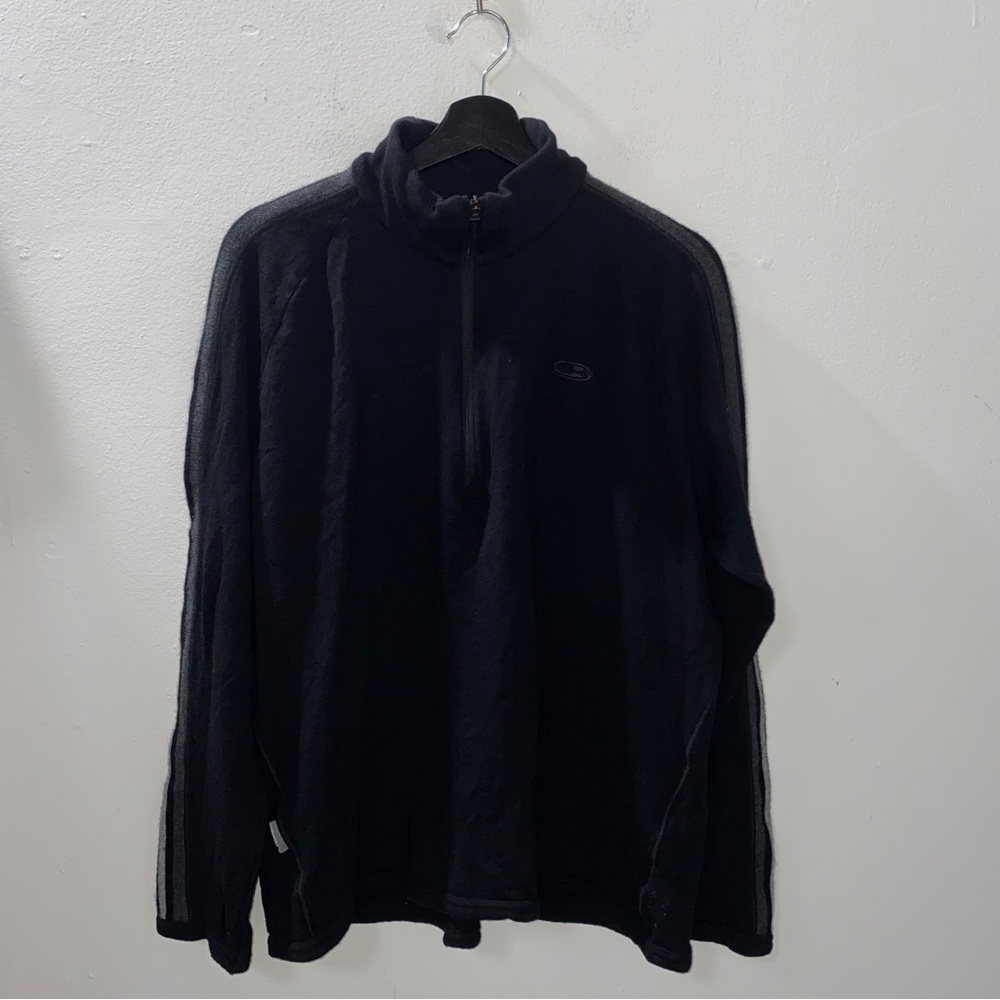 Icebreaker Merino Sport 320 1/4 Zip Pullover Base Layer Top Men’s Large Black